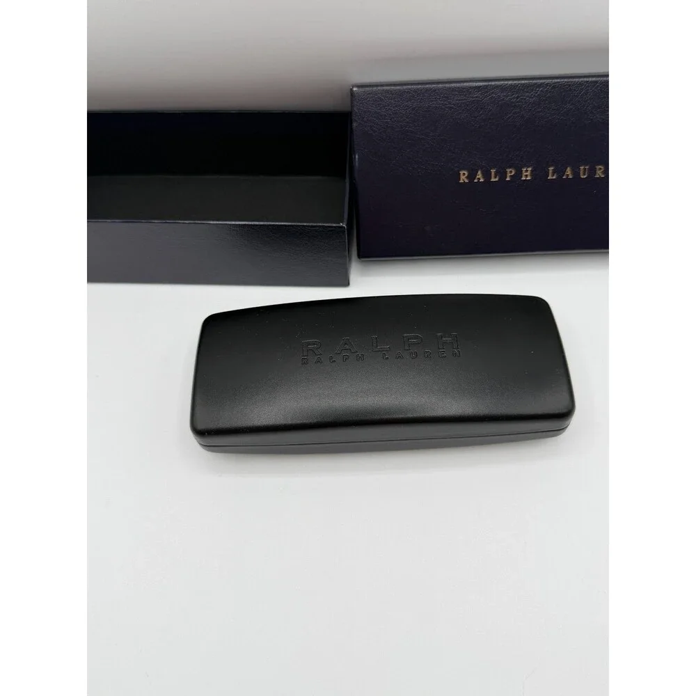 Ralph Lauren Eyeglasses Sunglasses Case Box w/ Cloth Authentic Black EUC Set